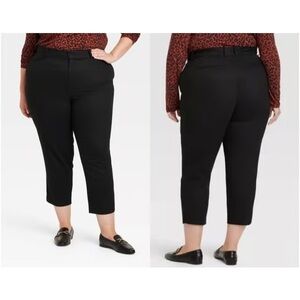 Ava & Viv Black High Rise Ankle Tapered Pants plus size 22